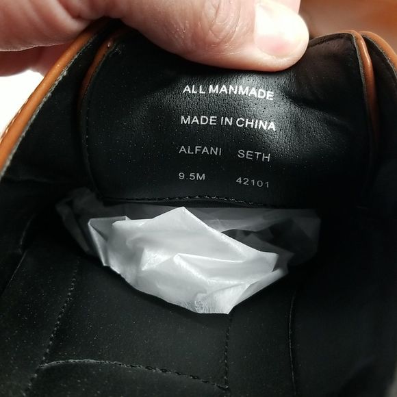 {Alfani} Cognac Brown Dress Oxford Shoes in Sizd 9.5 - Picture 12 of 12